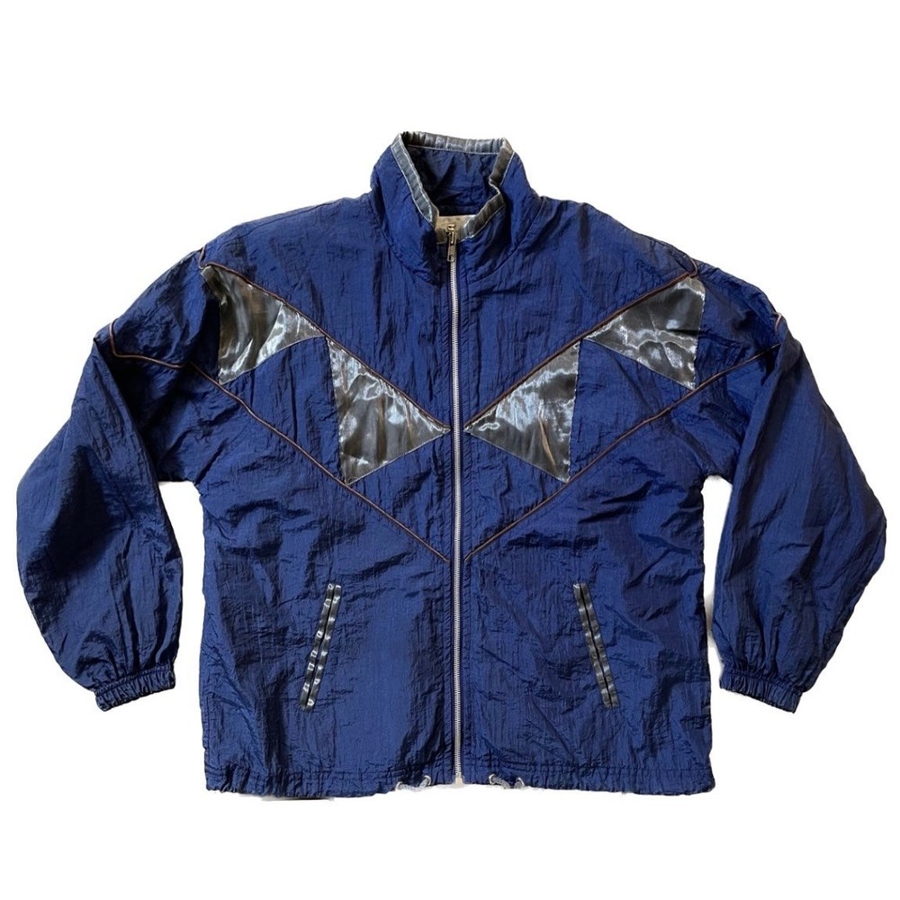 Vintage Active Frontier Reflective Windbreaker Full Zip Jacket 80s 90s